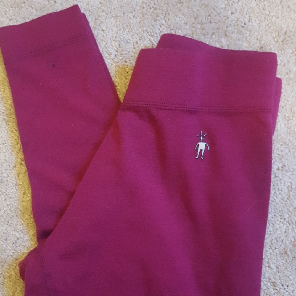 Smartwool base layer leggings magenta